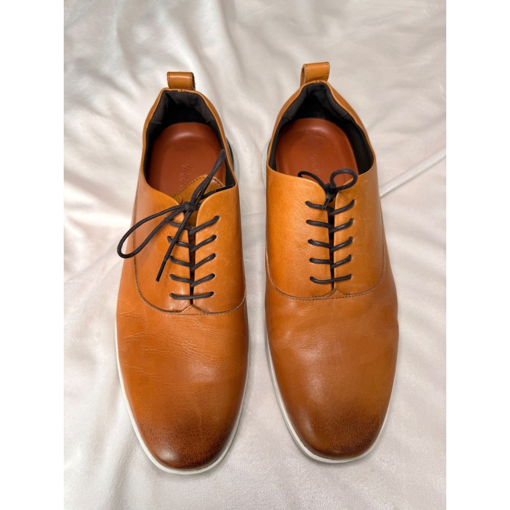 Wolf & Shepherd Crossover Oxford Mens Honey Brown Leather Hybrid Dress Shoes 11